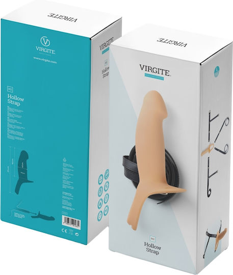 Virgite Harness με Dildo 16.6cm στο χρώμα του δέρματος