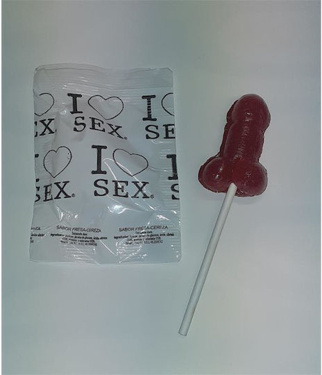 Dream Love Sexy Gift Candy Penis Lollipop Strawberry & Cherry 1pcs D-232714