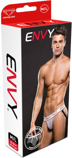 Envy Menswear Low Rise Jockstrap White