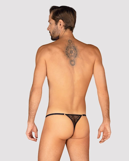 Obsessive Ανδρικό Sexy String Μαύρο