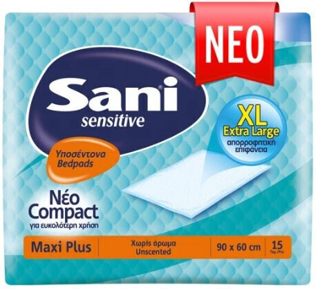 Sani Sensitive Maxi Plus Incontinence Underpads 60x90cm 15pcs