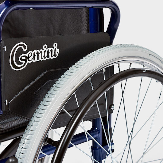 Mobiak Gemini Wheelchair 24" Folding Simple Type 20cm 0811601 Blue