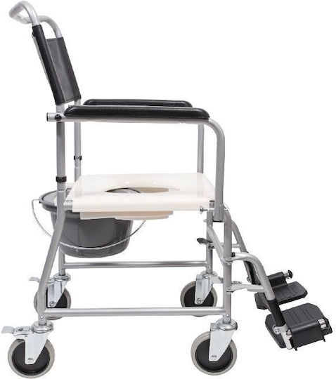 Mobiak 0810120 Wheelchair Bathroom Simple Type Wheelchair with Container 44cm 0810120 White