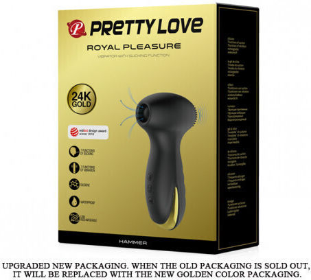 Pretty Love Hammer Clitoral & Nipple Suction Device Black