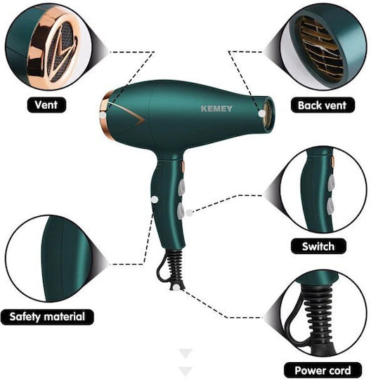 Kemei Haartrockner 4000W Green