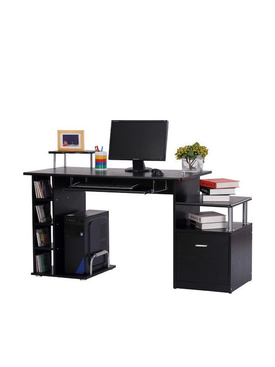 Computer Office Wooden Black 152x60x88cm