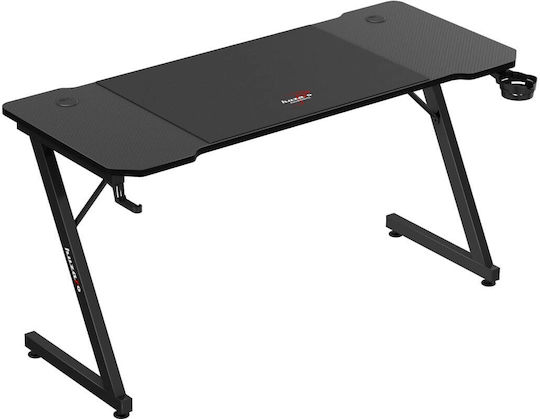 Gaming Office Hero Wooden Black with Metal Legs 140x60x74cm