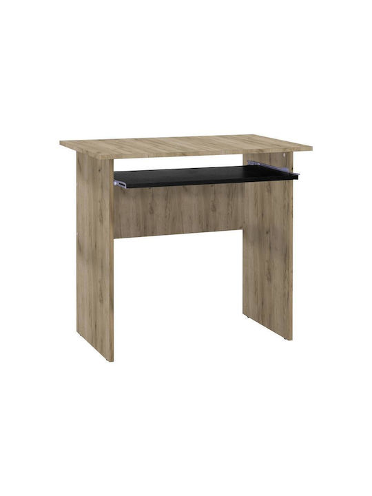 Γραφείο Paris Ξύλινο Grey Oak-Μαύρο 90x45x74εκ.
