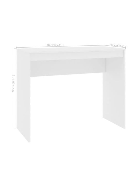 Schreibtisch Holz Weiß 90x40x72cm