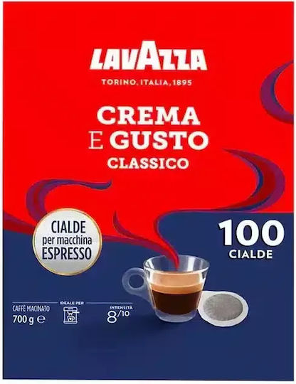 Lavazza Κάψουλες Espresso Crema E Gusto Συμβατές με Μηχανή E.S.E. Pod 100caps