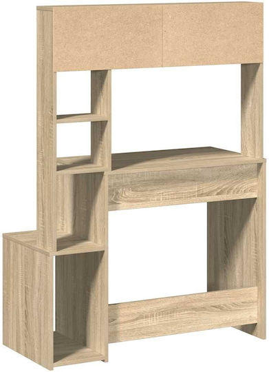 Бюро за Компютър Натурален Кафяв 100x45x140см