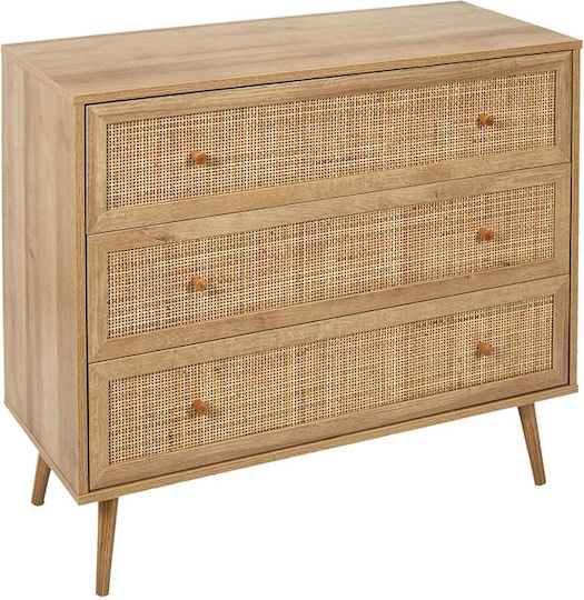 Mobilier de Intrare Bali Home Deco Factory cu 3 Sertare Dimensiuni 90x39x79cm Hd7455