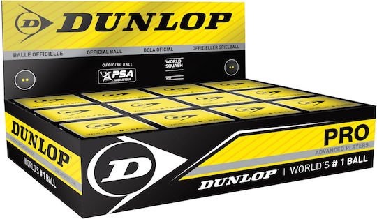 Dunlop Pro Double Μπαλάκια Squash 12τμχ