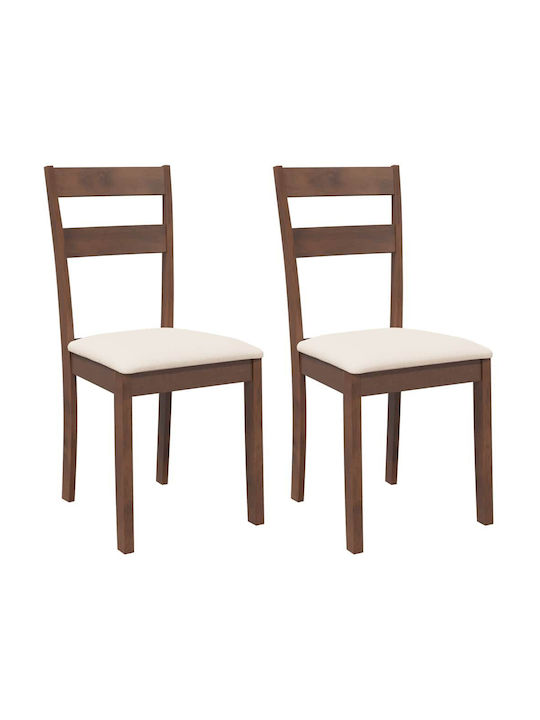 Dining Room Wooden Chair Coffee 40x48x89cm 2pcs