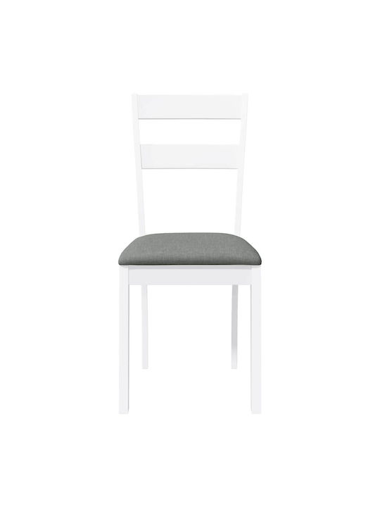 Scaune Sala de mese Lemn Alb 2buc 40x48x89buc
