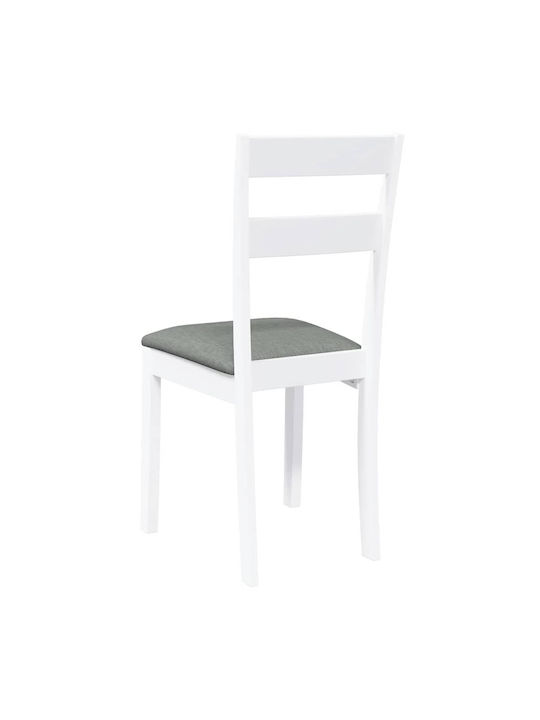 Scaune Sala de mese Lemn Alb 2buc 40x48x89buc