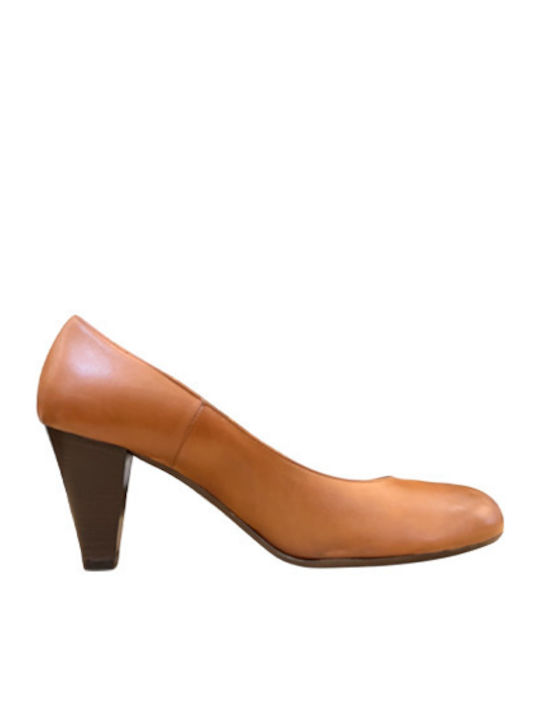 Accademia Leather Tabac Brown Heels