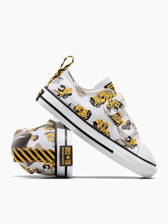 CHUCK TAYLOR ALL STAR Παιδικά Sneakers με Σκρατς Λευκά