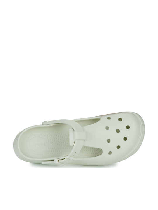 Crocs Classic Mary Jane Γυναικεία Σαμπό Λευκά