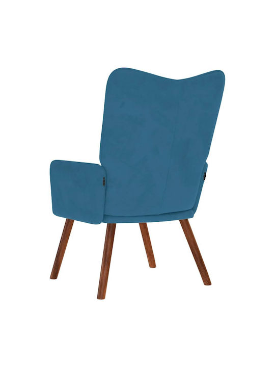 Ohrensessel Samt Blue 61.5x69x95.5cm