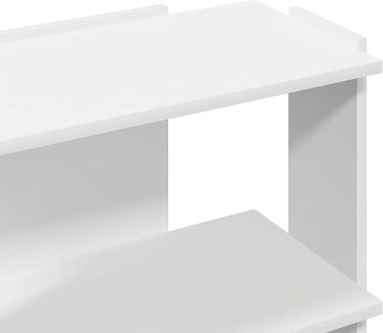Bibliotecă Albă 60x30x60 cm