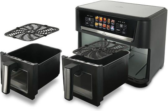 Human Air Fryer with Double Detachable Bucket 12lt Black HU-392