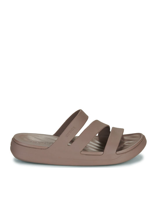 Strappy Women's Flip Flops Brown
