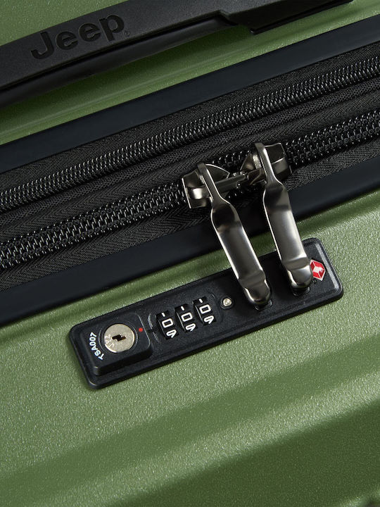 Delsey Jeep Large Travel Suitcase Hard Green with 4 Wheels Height 80cm 274682803