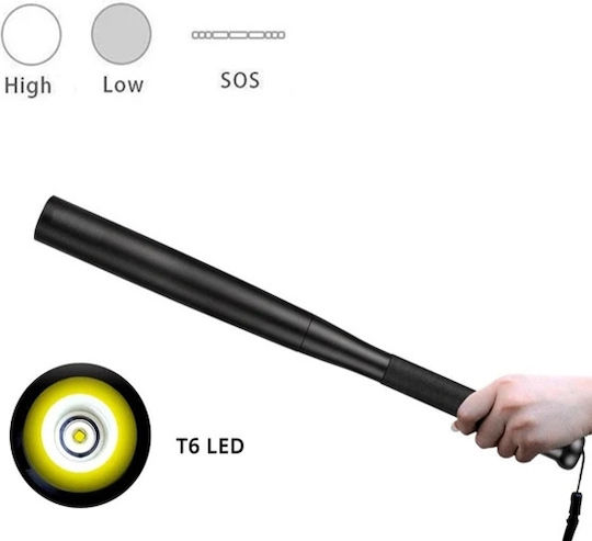 Baston Baseball Lanternă LED 41 Cm Autoapărare
