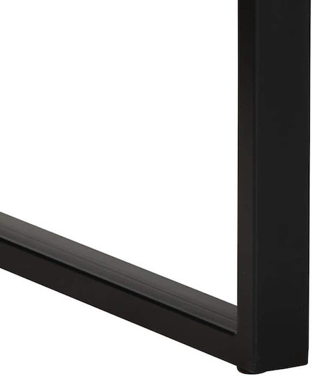 Birou din Lemn Masiv Multicolor cu Picioare Metalice 100x50x75cm