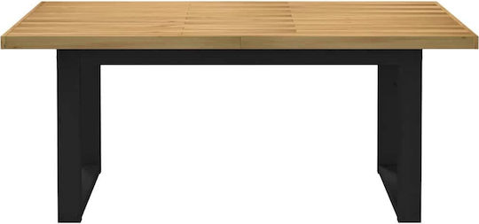 Τραπέζι Τραπεζαρίας από Μασίφ Ξύλο Καφέ 180x90x75εκ.