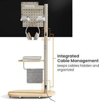 Brateck FS54-22T-02W TV Mount Floor up to 43" and 15kg Silver