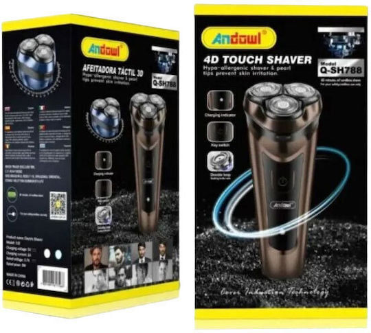 Andowl SH788 Rotating Electric Shaver Face Rechargeable