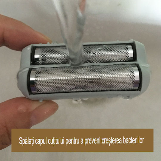 Kemei White KM-3382 Foil Electric Shaver Face Rechargeable