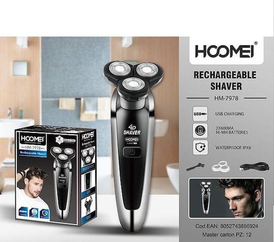 Hoomei HM-7978 Rotating Electric Shaver Face Rechargeable