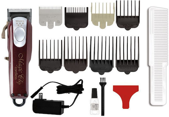 Wahl Professional Magic Clip Cordless 5 Star Series Professional Hair Clipper Red 08148-016