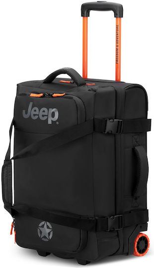 Delsey Jeep Σακ Βουαγιάζ 38lt Black με Ρόδες Υφασμάτινο Μ55xΠ25xΥ37εκ.