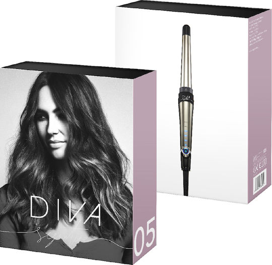 Diva Pro Styling Signature Κωνικό Ψαλίδι Μαλλιών για Μπούκλες 41W