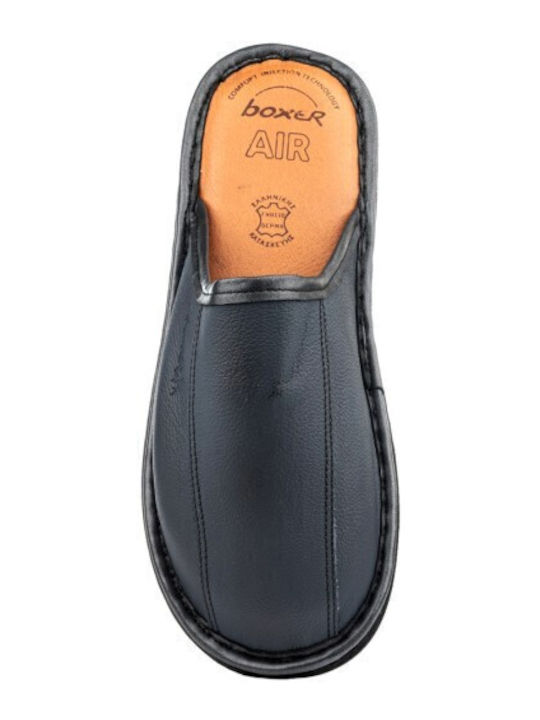Men's Leather Slippers Blue
