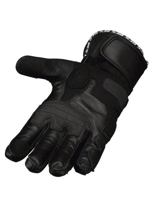 Winter Herren Motorradhandschuhe Leder Schwarz