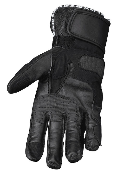 Winter Herren Motorradhandschuhe Leder Schwarz