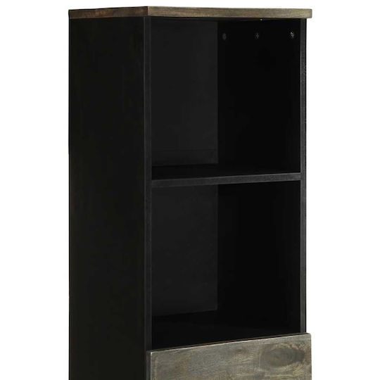 vidaXL Στήλη Μπάνιου Δαπέδου Μ38xΒ33xΥ160cm Μαύρη