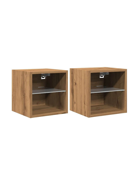 Shelves Wall Coffee 2pcs 30x28.5x30cm