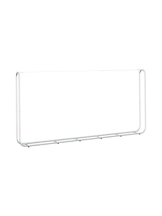 vidaXL Καυσόξυλων Inox Ράφι Αποθήκευσης Ξύλων 300x25x150cm Ασημί