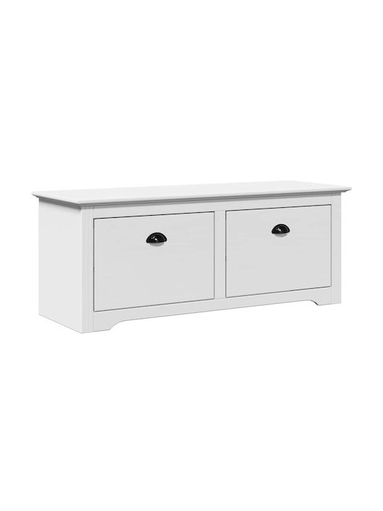 Entry Furniture with Shoe Rack & Bench White 114x40x45cm