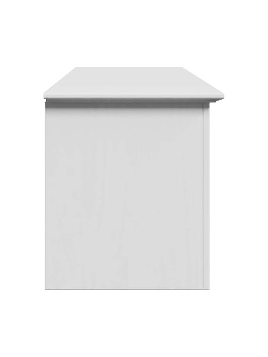 Mobilier de Intrare cu Dulap pentru Pantofi & Bancă Alb 114x40x45cm
