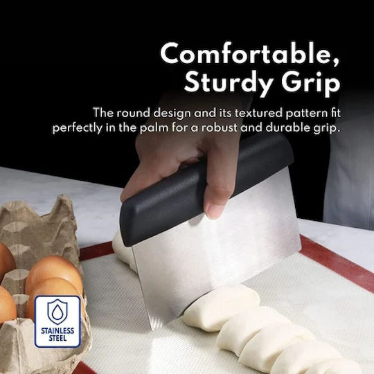 Inox Dough Cutter 15x7.5cm Ergonomic Handle 39-7589 Gtsa
