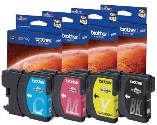 Brother LC1100 Value Pack High Yield Original Pack of InkJet Printer Inks Multiple (Color) (LC-1100HYVALBP)