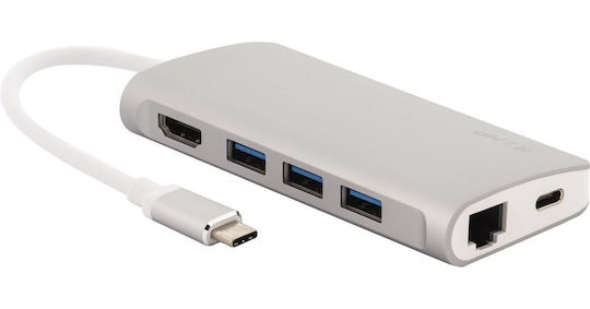 LMP USB-C Docking Station with HDMI 4K PD Ethernet Silver (14368)