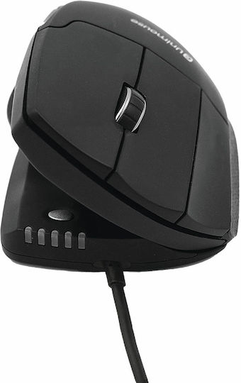 Contour UniMouse Cu fir Ergonomic Vertical Mouse pentru Stângaci Negru